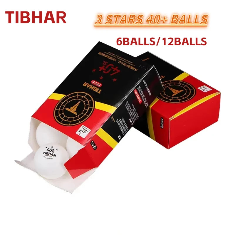 TIBHAR 3-Star Seamless Ping Pong Balls 40+ New Plastic ITTF Approved Professional Table Tennis Ball for Training Competitions