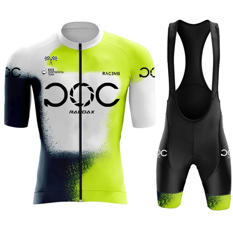 2025 RAUDAX New Men's Cycling Set Road Bicycle Breathable Cycling Suit Bib Shorts Cycling Set Summer Cycling Team Training Suit
