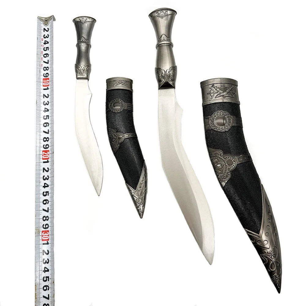 38cm Nepalese Kukri Uncut Blade Machete Weapons Model High Quality Desktop Display Ornaments Collection Birthday Gift for Boys