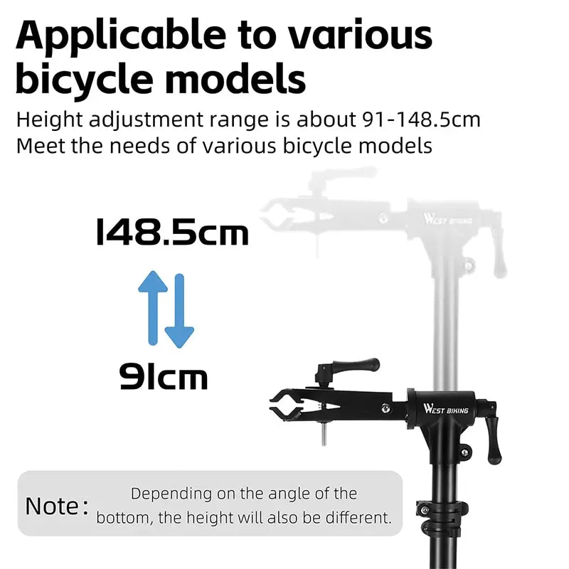 WEST BIKING Foldable Bicycle Repair Stand Aluminum Alloy Bike Repair Maintanance Frame Adjustable Bike Storage Parking Rack