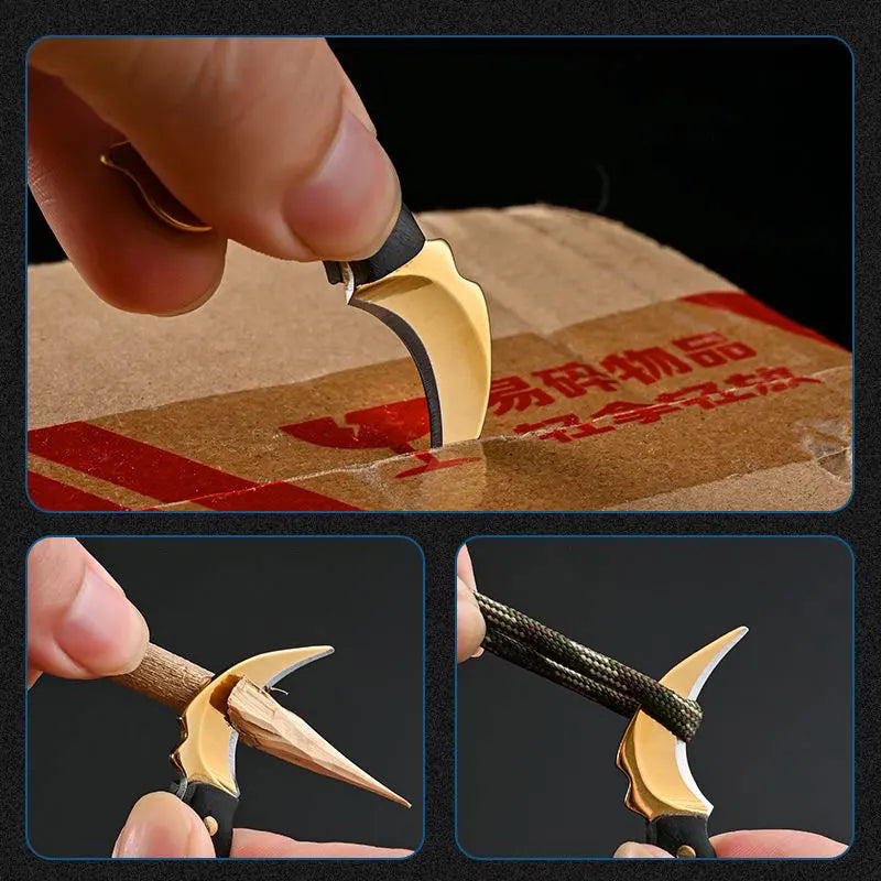 Mini stainless steel machete portable keychain, small kitchen knife removal ECD Gift key hanger, outdoor tools