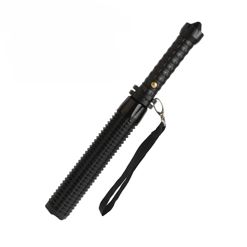 Zoomable Super Bright Self Defense Mace Light Tactical Baseball Bat LED Flashlight AluminumAlloy Focusable Baton Emergency Torch