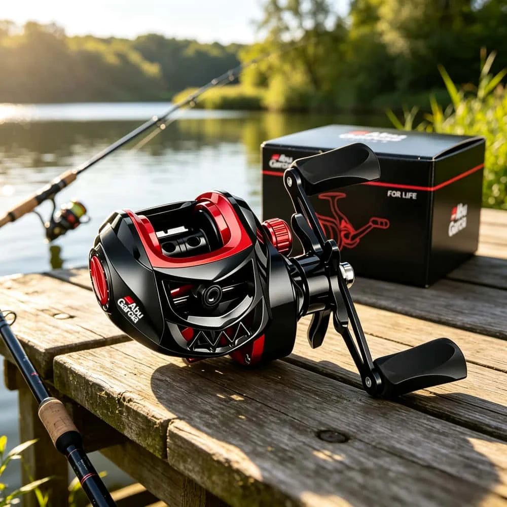 New ABU GARCIA Fishing Reel 7.2:1 High Speed Ratio 8kg Max Drag 10 Magnets Magnetic Brake Saltwater Freshwater Casting Fishing