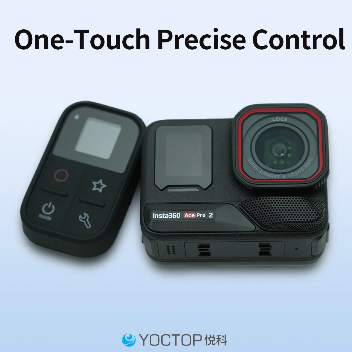 YOCTOP Is Suitable for Insta360 Sports Cameras X3, X4, X5, GO 3S, Ace Pro2 Bluetooth Remote Control Waterproof Accessories
