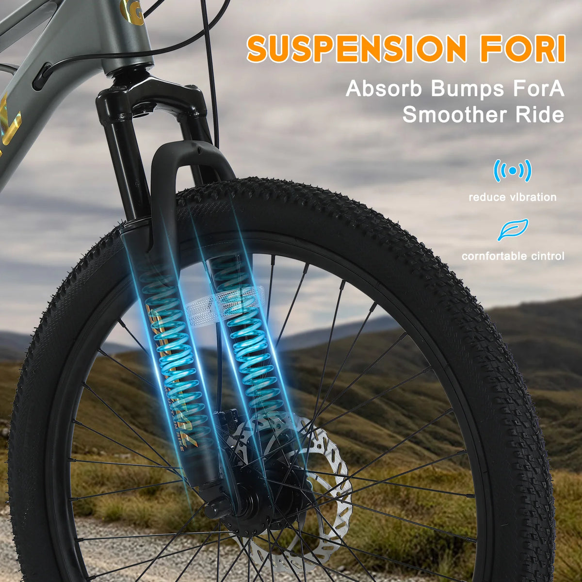 SPATIAL MT24MG 24 Inch Hardtail Mountain Bike, 8-Speed MTB, Bicycle for Teens & Adults, Lightweight Magnesium Alloy Frame, Suspension Fork, Front & Rear Disc Brakes