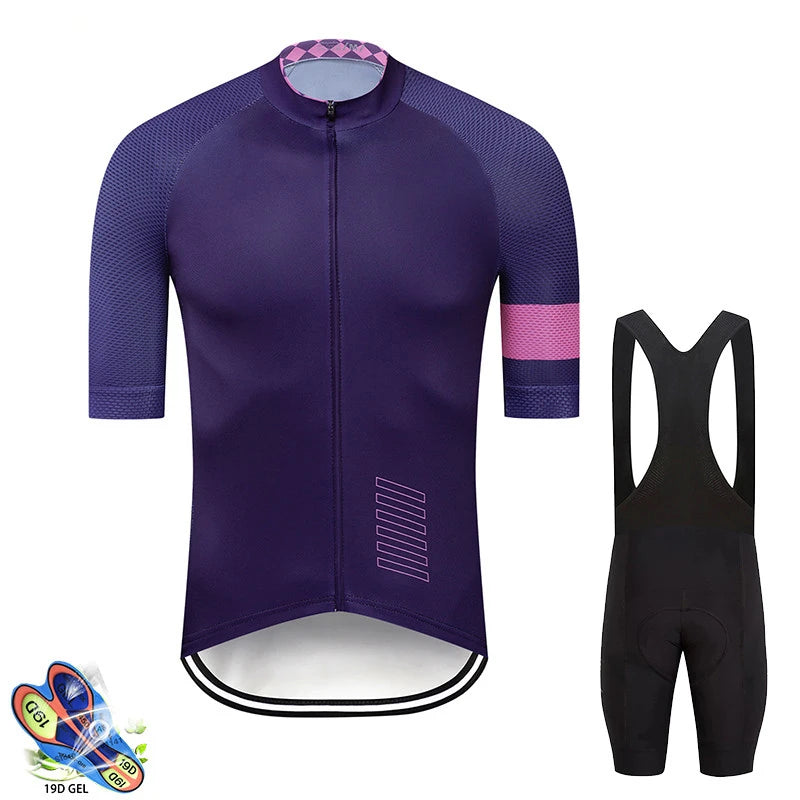 2026 New Pro Team Cycling Jersey Set Men's Summer Bike Mountain Uniform Ropa Ciclismo Maillot Hombre Bicycle Clothing Suit