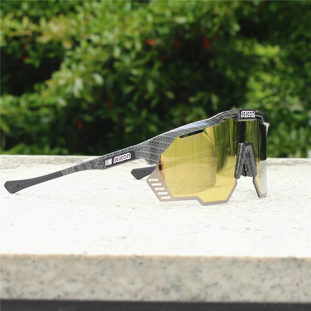 SCICON AEROSHADE KUNKEN UV400 Cycling Sunglasses with Case - Outdoor Sports Men's MTB Road Bike Eyewear Women's Goggles