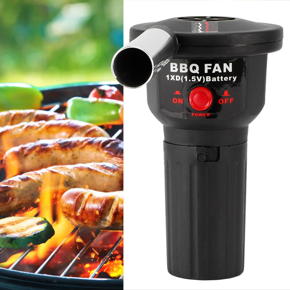 Portable Handheld BBQ Fan Electric Air Blower for Outdoor Picnic Camping Grill Barbecue Cooking Stove Tool