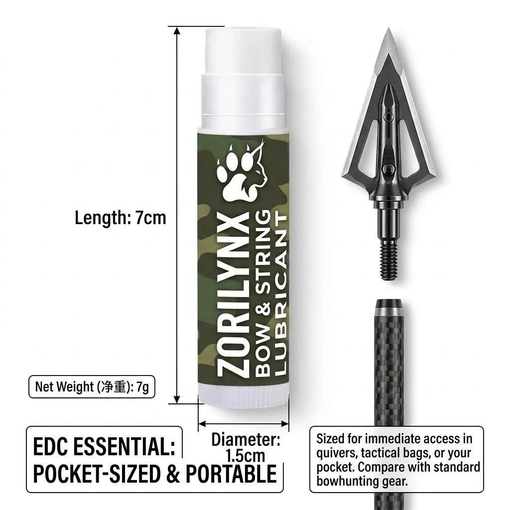 ZORILYNX Archery Bow String Wax Stick Waterproof Lubricator for Longbow Compound Bow Crossbow Prevents Fraying & Conditions