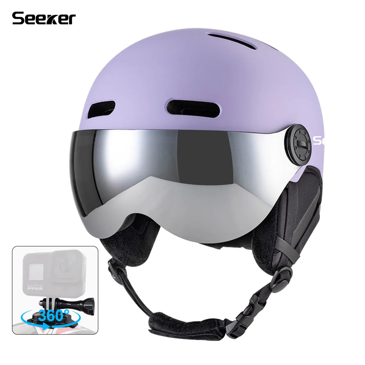 Seeker ski helmet is lightweight, impact-resistant, winter men's and women's snowmobile skateboard outdoor sports helmet
