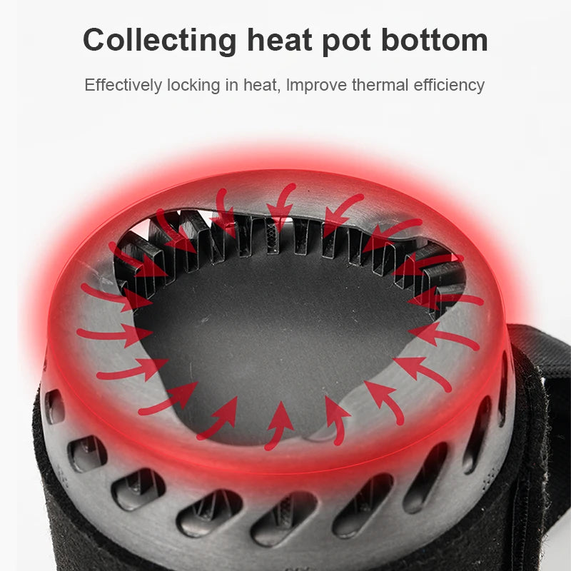 BRS 61 Camping Integrated Heat Collecting Pot Burner Ultralight Portable Hiking Furnace Outdoor Cooking Backpacking Stove System