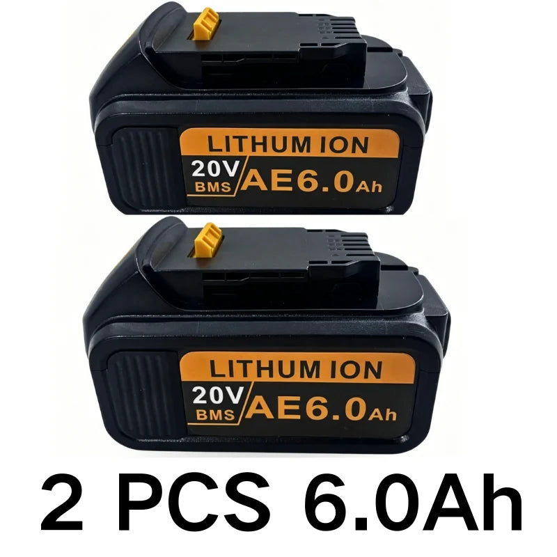 20V For DeWalt 12Ah/9Ah/8Ah/6Ah/3Ah Li-lon Battery Replacement DCB\DCD\DCF\DCG series Power Tools+charger+electric drill