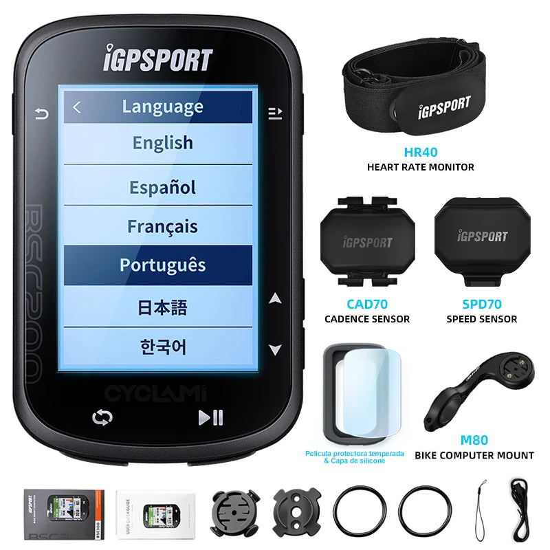 Wireless Bicycle Computer GPS IGPSPORT BSC200 BSC 200 Bike Speedometer Cycling Odometer 2.5in ANT+ APP Sync Slope Altitude
