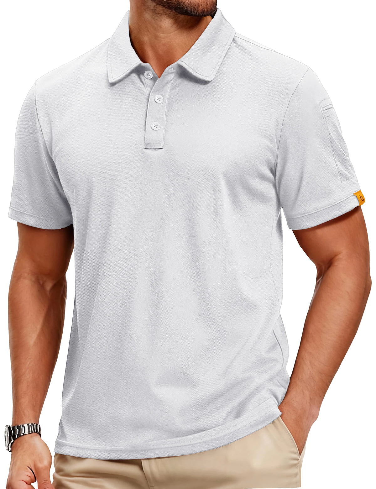TACVASEN Men's Polo Shirts Short Sleeve Golf Collared Moisture Wicking Athletic Performance Casual UPF 50+ Polos Lightweight