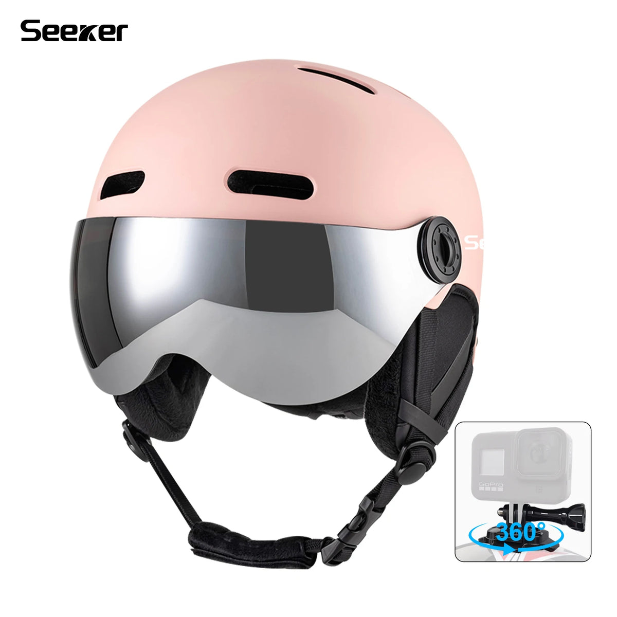 SEEKER upgraded ski helmet men and women super light snowboard skateboard motorcycle snowmobile sun protection goggles ski helme