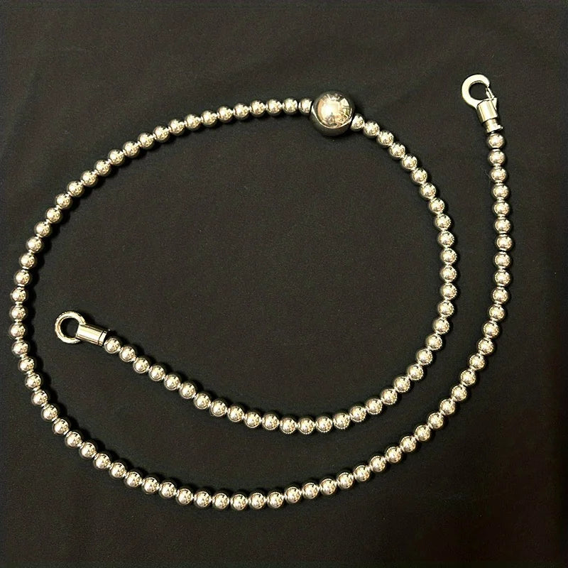 EDC Big Steel Ball Self defense Bracelet Necklace Stainless Steel Whip Titanium Steel Car Personal Safety Self defense