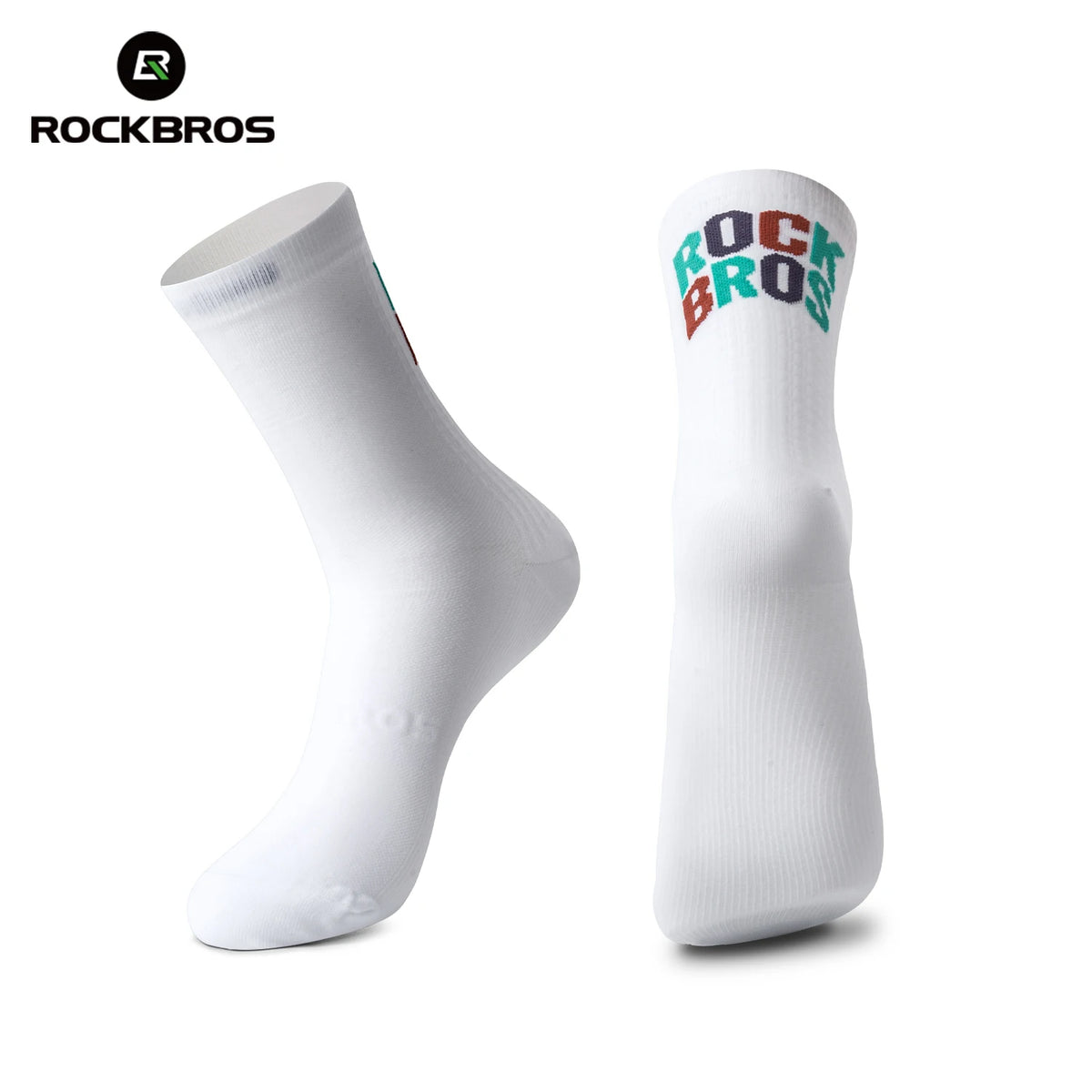ROCKBROS Cyclying Socks Antibacterial Compression Socks Breathable Quick-Dry Socks High Elasticity Outdoor Socks with Color Logo