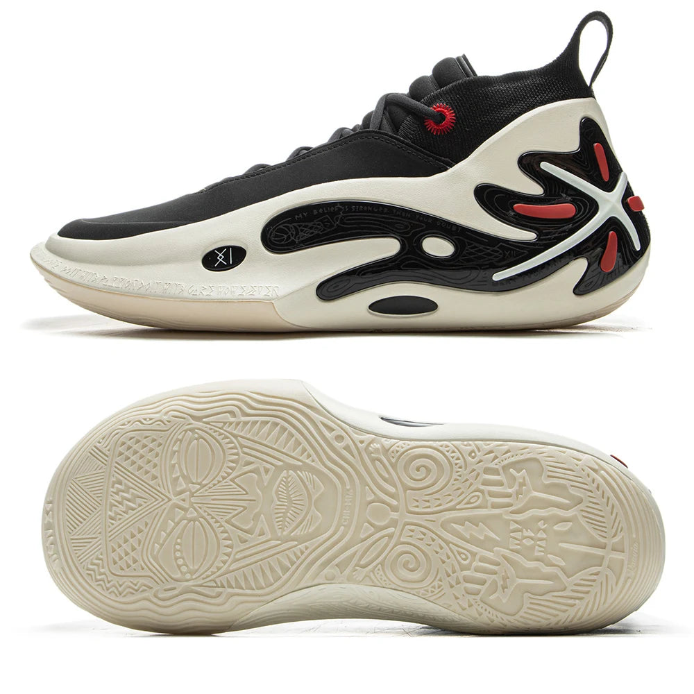 Li-Ning Men's WAY OF WADE 11 WHITE HOT Professional Basketball Shoes Carbon Plate Cushion Support Indoor Sneakers ABAU049