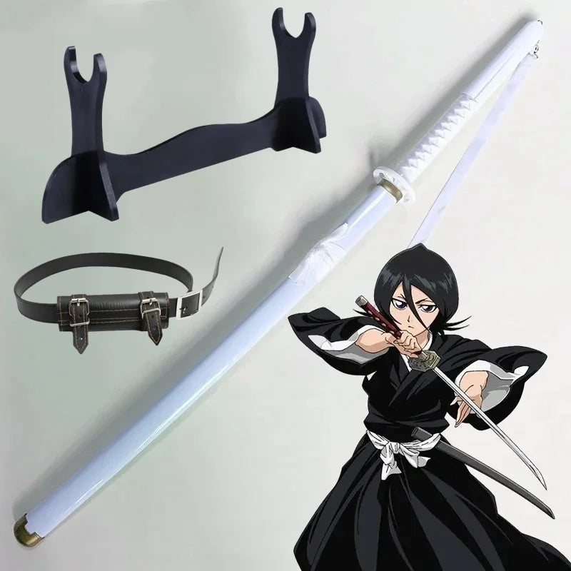 40inch Anime Bleach Katana Wooden Ninja Knife Aizen Ichigo Cosplay Sword Real Size Japanese Katana Original Samurai Sabre Gift