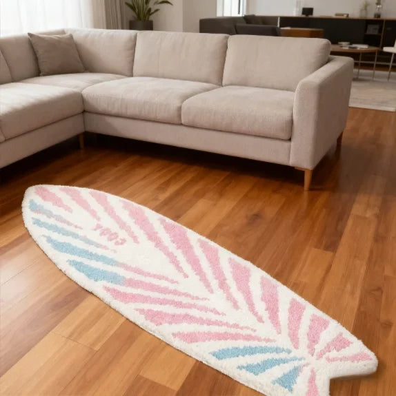 Surfboard Shape Bedside Floor Mat Creativity Carpets for Living Room Thick Plush Bedroom Decor Carpet Fluffy Soft Cloakroom Rug