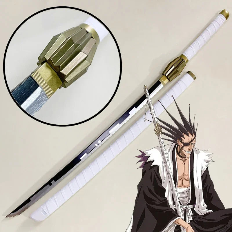 40inch Anime Bleach Katana Wooden Ninja Knife Aizen Ichigo Cosplay Sword Real Size Japanese Katana Original Samurai Sabre Gift