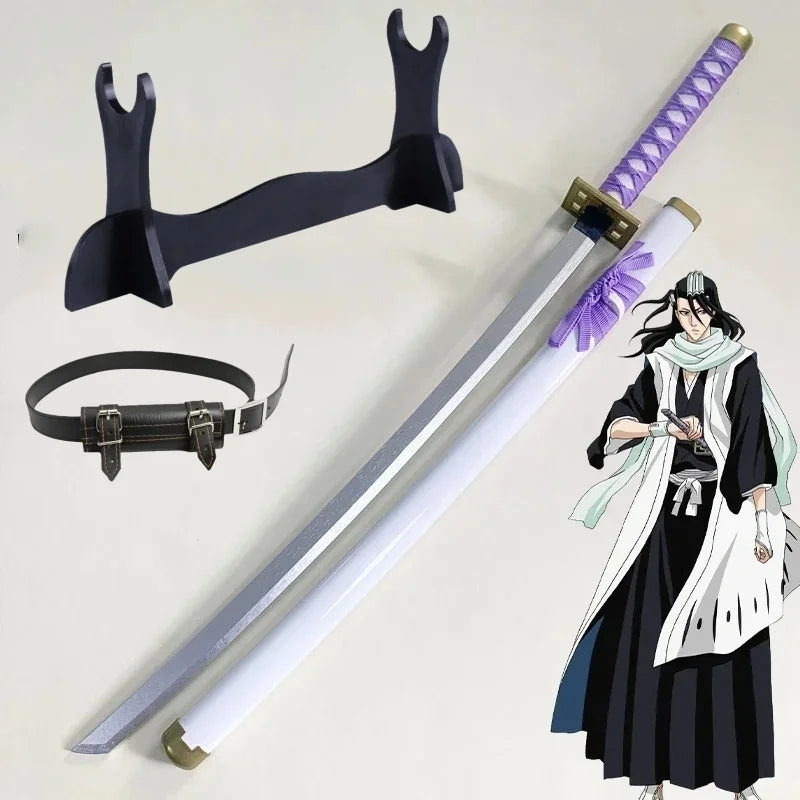 40inch Anime Bleach Katana Wooden Ninja Knife Aizen Ichigo Cosplay Sword Real Size Japanese Katana Original Samurai Sabre Gift