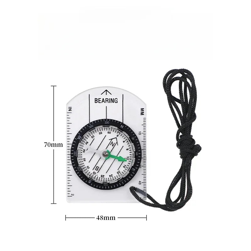 Multifunctional High Precision Transparent Portable Mini Compass Scale with Map Professional Survival Compass Gadget Tools