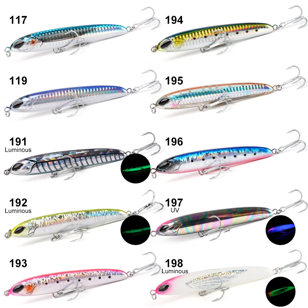Noeby Sinking Heavy Stickbait Lure 115mm 64g 130mm 81g Pencil Jigs Artist Sea Fishing Lure Hard Baits Saltwater Fishing Lures