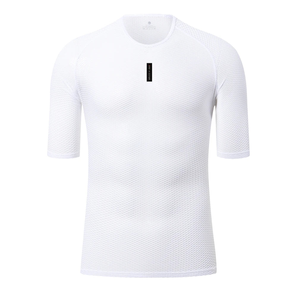 HISERWA Cycling Base Layer Men Summer Cycling Undershirt MTB Road Bike Underwear Breathable Quick Dry Mesh Bicycle Cycle Vest