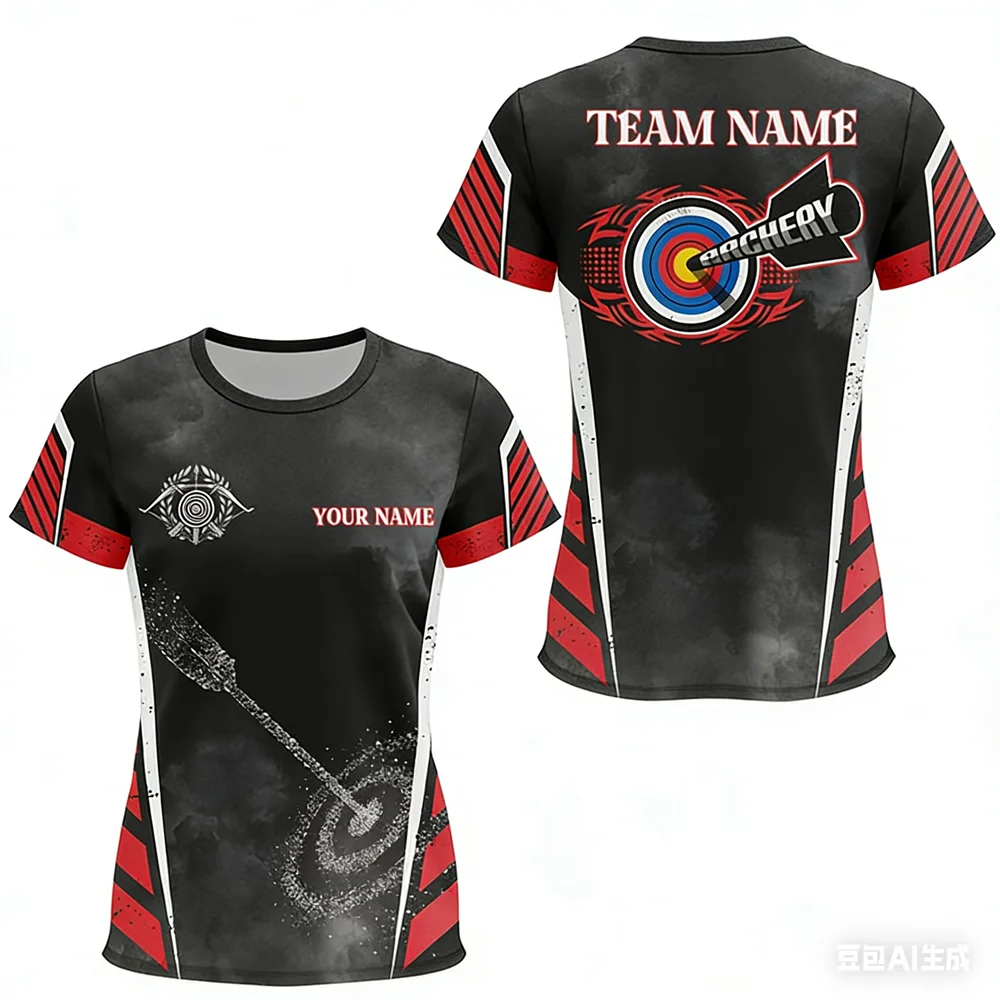 3D Custom Name Print Archery Sports Men's T-shirts Personalized Archery Club Team Member T Shirt Fashion Loose Short Sleeve Tops