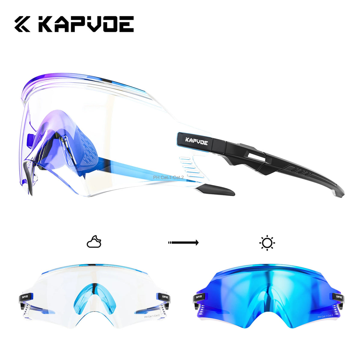 Kapvoe Ski Sunglasses MTB Bike Glasses Riding Snow Goggles Ski Sports Eyewear for Man Women Cycling Glasses Skiing Eyewear