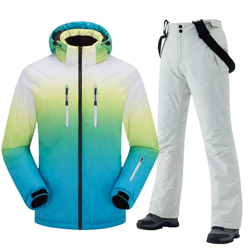 New Ski Suit Men Women Skiing and Snowboarding Sets Outdoor Warm Waterproof Windproof Jacket+Pants Male Female Winter Snow Suit