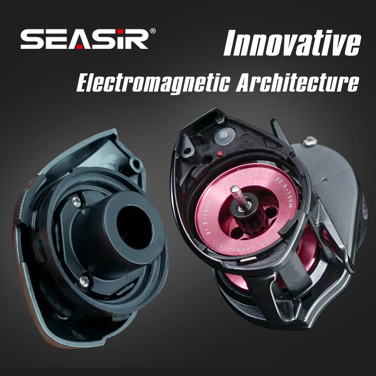 SEASIR DCAST DC Baitcasting Fishing Reel Digital Control Long Cast Carbon Washers Brass Gears 7.3:1 7+1BB Max Drag 8.5kg