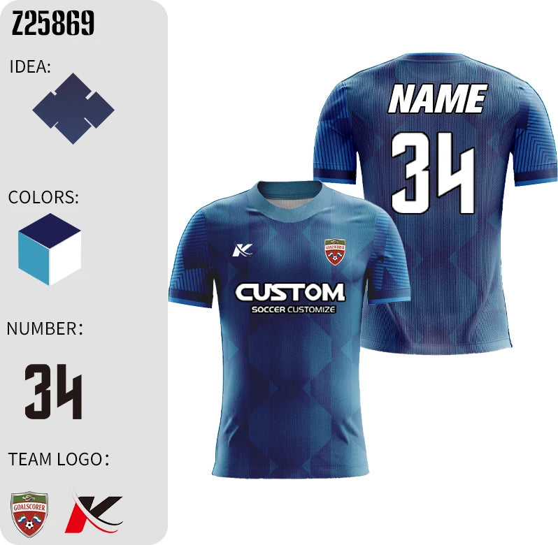 Wholesale Football Jersey Custom Shirt Sublimation Embroidery Logo Team Soccer Shirts Men Training Sportswear Jersey Top Z259049