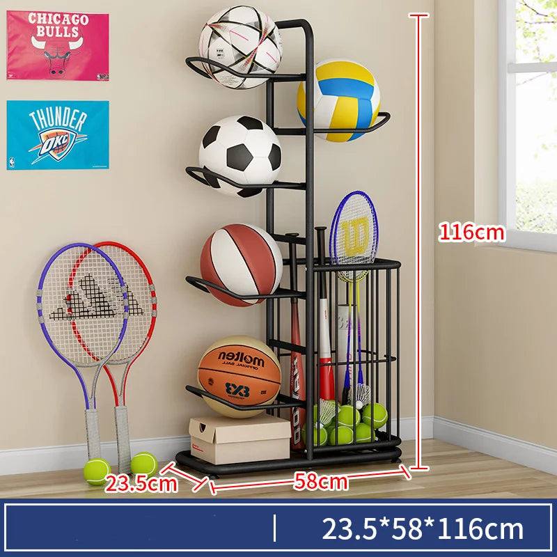 Indoor Children Basketball Storage Rack Put Ball Football Storage Basket Placed Rack Kindergarten Volleyball Stand Holder Space