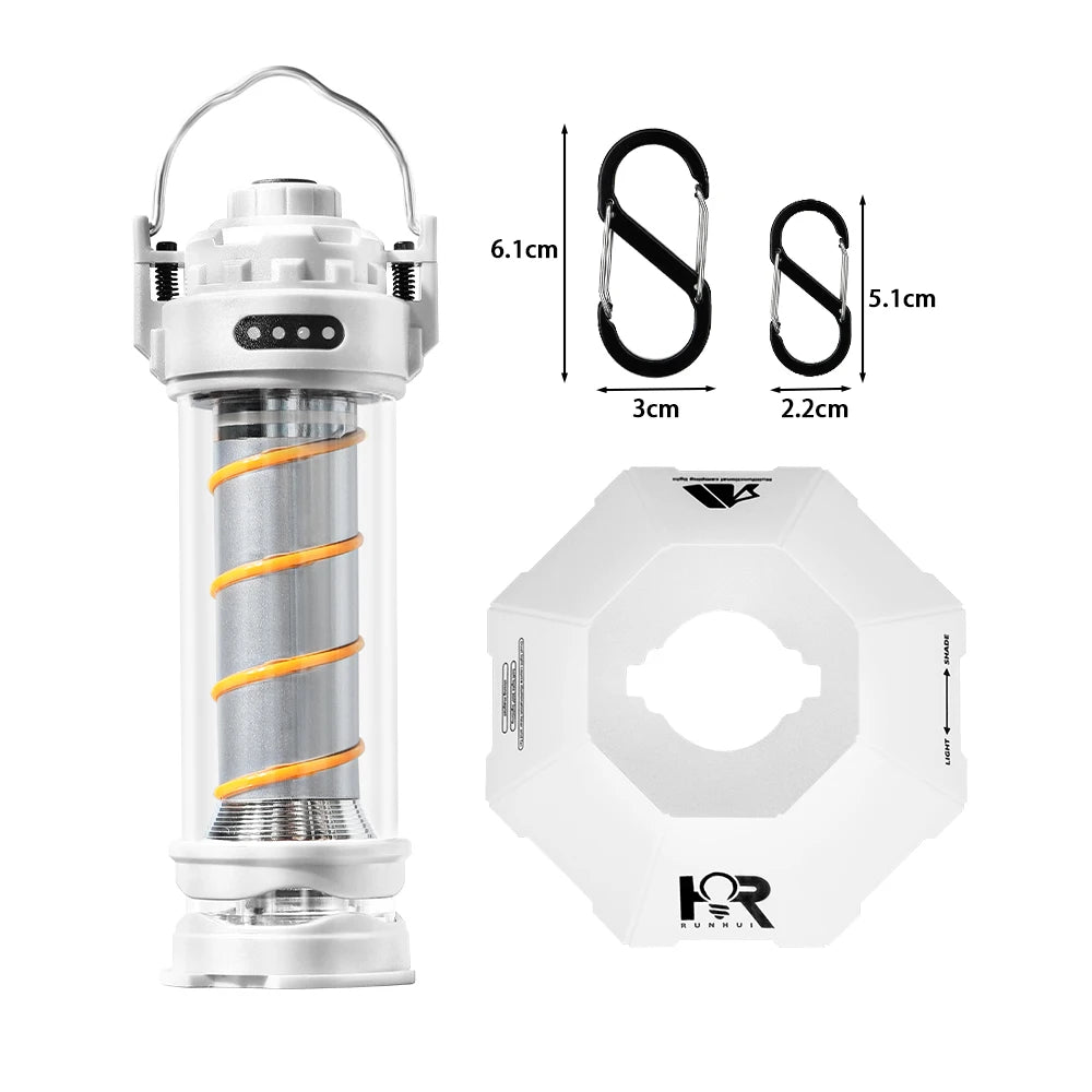 Outdoor LED Camping Light with Tripod 5 Modes USB Charging Emergency Portable Tent Warm Lamp Portable Camping Lantern