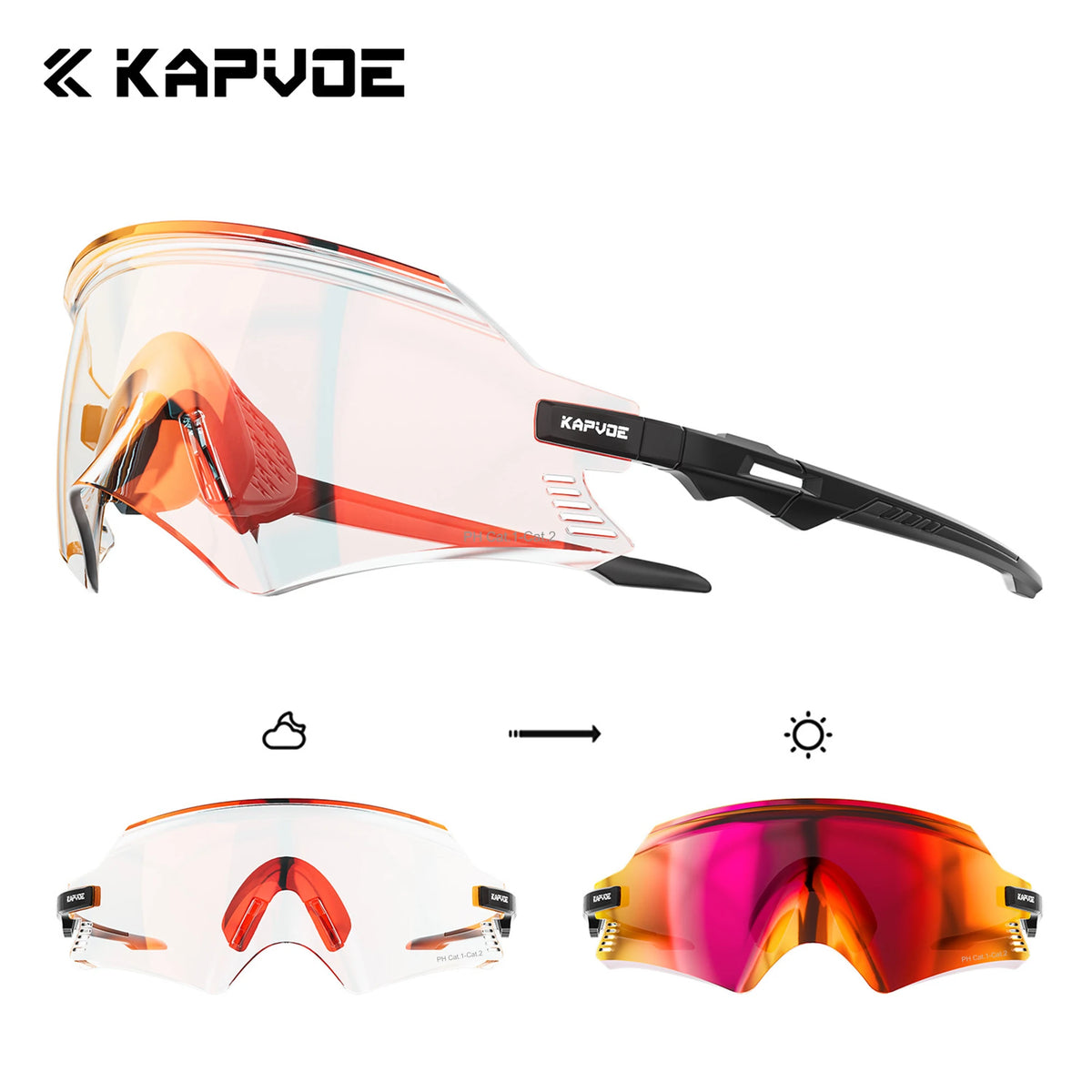 Kapvoe Ski Sunglasses MTB Bike Glasses Riding Snow Goggles Ski Sports Eyewear for Man Women Cycling Glasses Skiing Eyewear