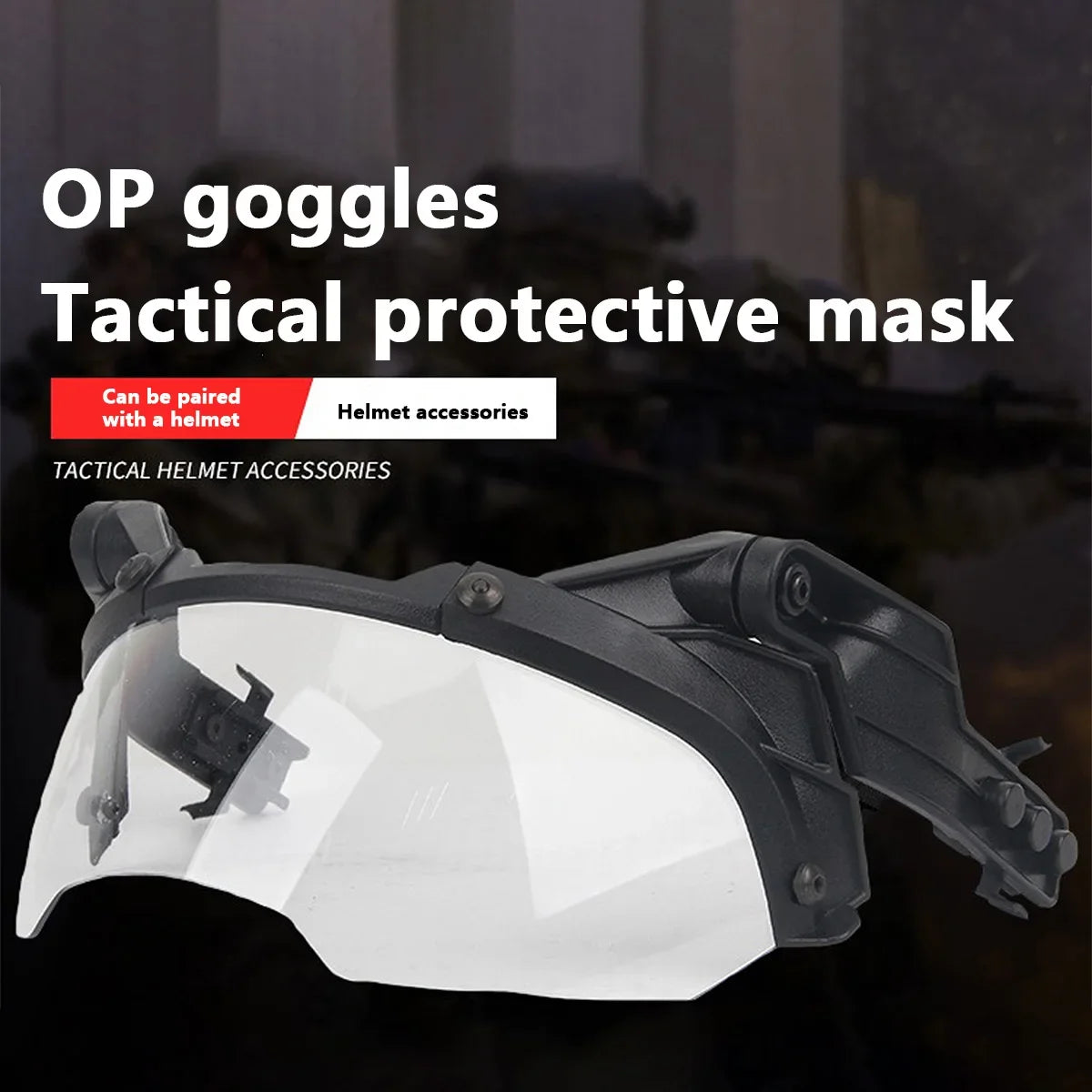 New Tactical FAST Helmet Half Face Mask With Flip Goggles Hunting CS Game Paintball Mask Helmet Accessories Gear