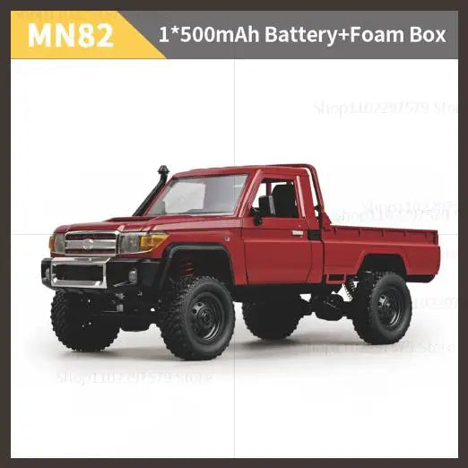 MN82 Upgraded PRO Off-Road 4WD Pickup Truck 1:12 Scale RC Car with Headlights 2.4G Remote Control Toy Gift for Kids Outdoor Play