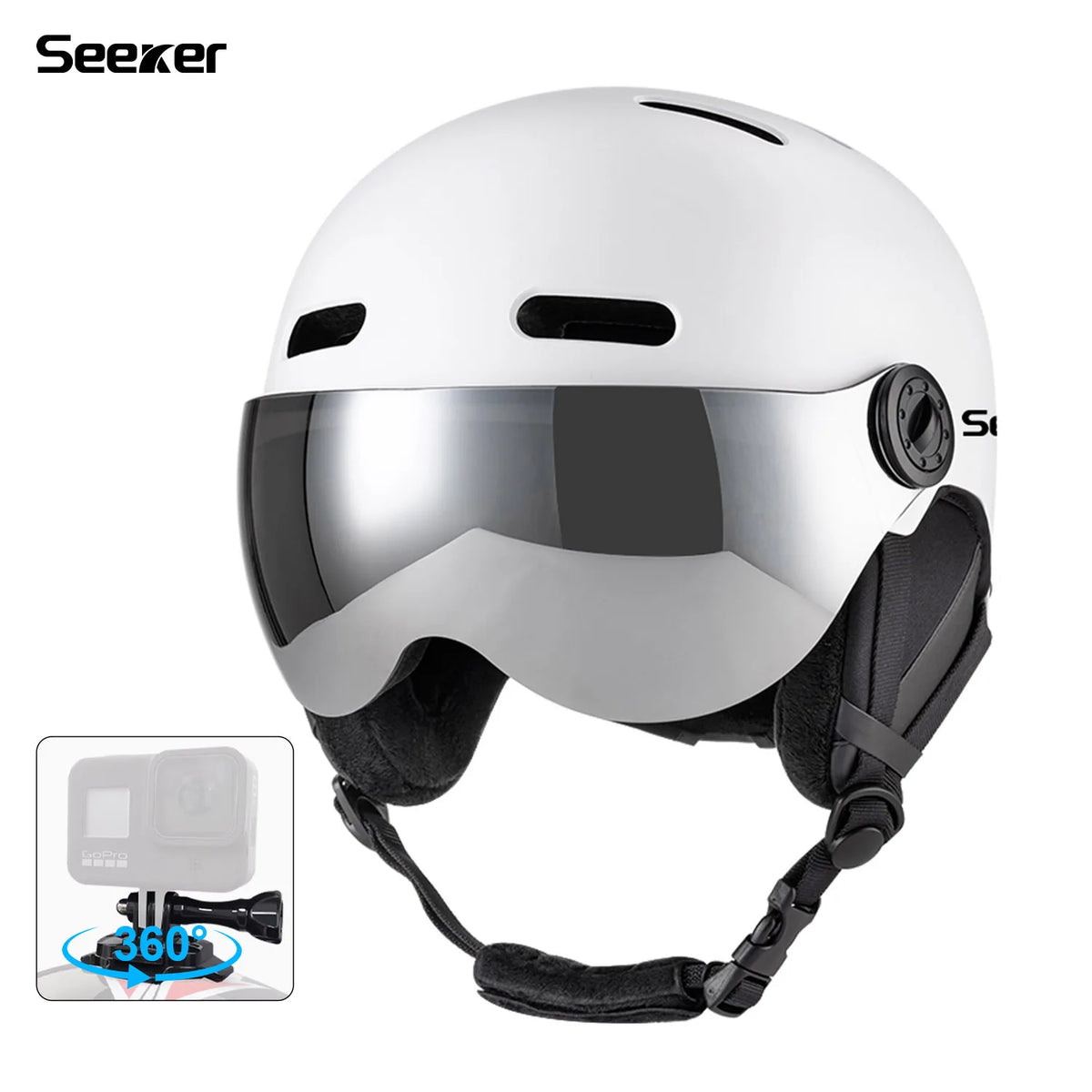 Seeker ski helmet is lightweight, impact-resistant, winter men's and women's snowmobile skateboard outdoor sports helmet