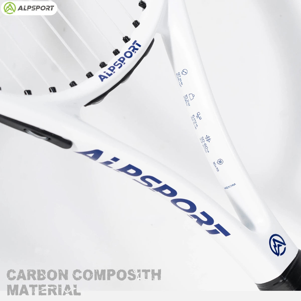 ALPSPORT Carbon Fiber Tennis Racket T800 18K-Professional Grade with Bag&Strap Lightweight Training Racquet for Adults Men&Women