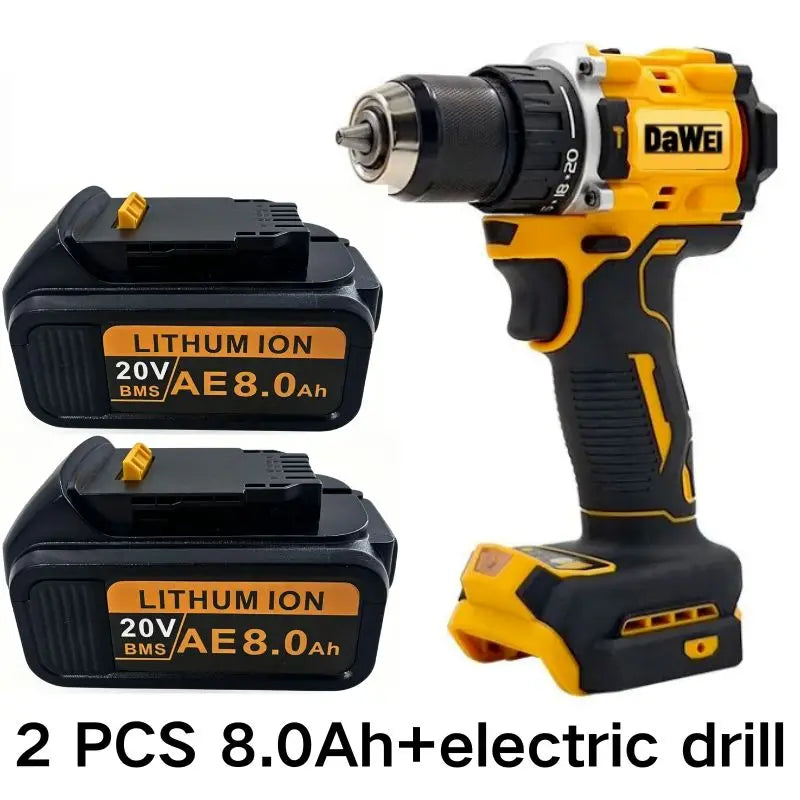 20V For DeWalt 12Ah/9Ah/8Ah/6Ah/3Ah Li-lon Battery Replacement DCB\DCD\DCF\DCG series Power Tools+charger+electric drill