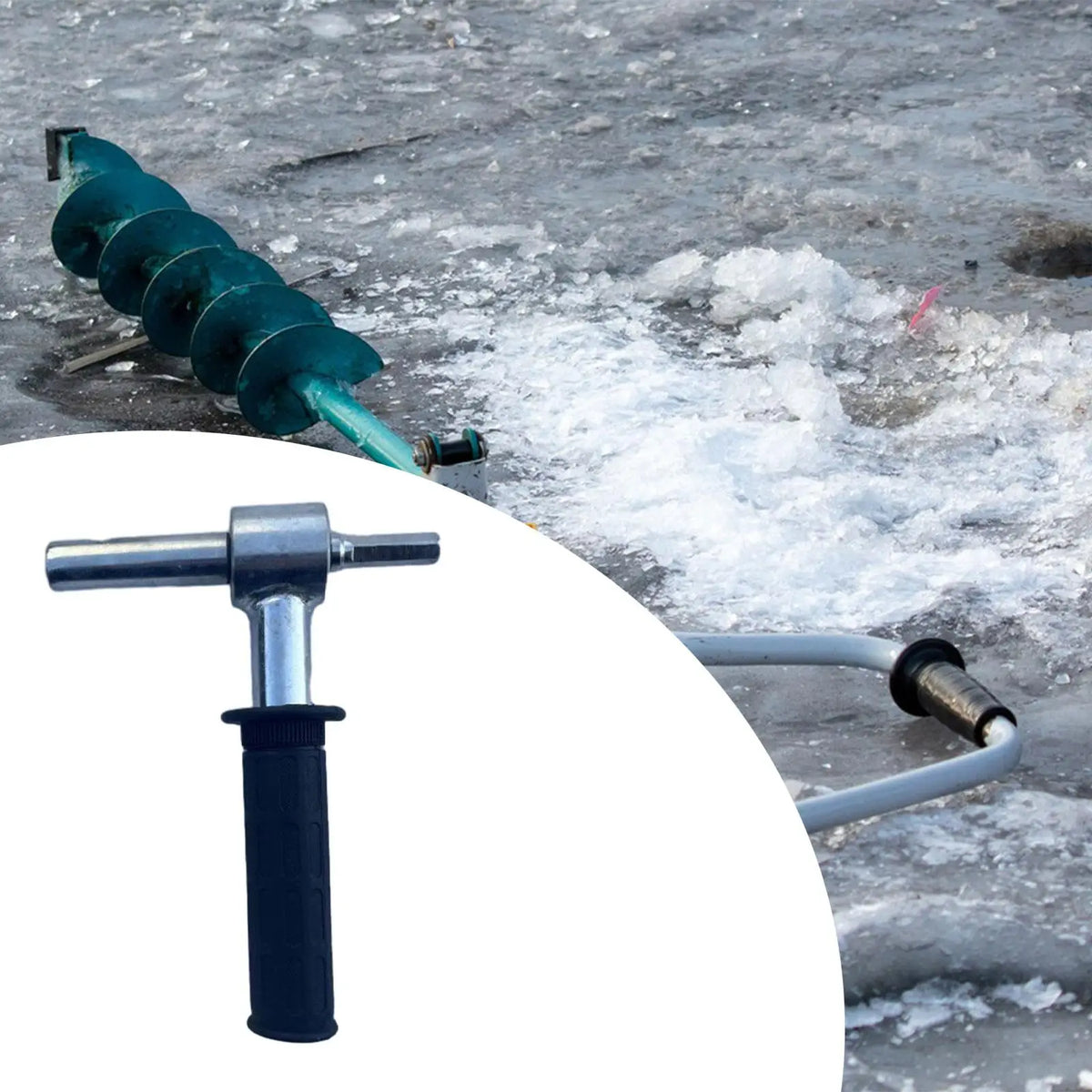 18/20MM Ice Auger Drill Adapter Supplies Set Up Ice Fishing Shelters Fishing Accessories for Outdoor Ice Insert Sewing Fishing