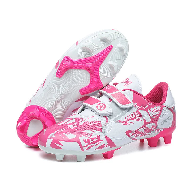 Kids Soccer Shoes FG/TF School Football Boots Boys Girls Cleats Grass Sneakers Child Outdoor Athletic Training Sports Footwear