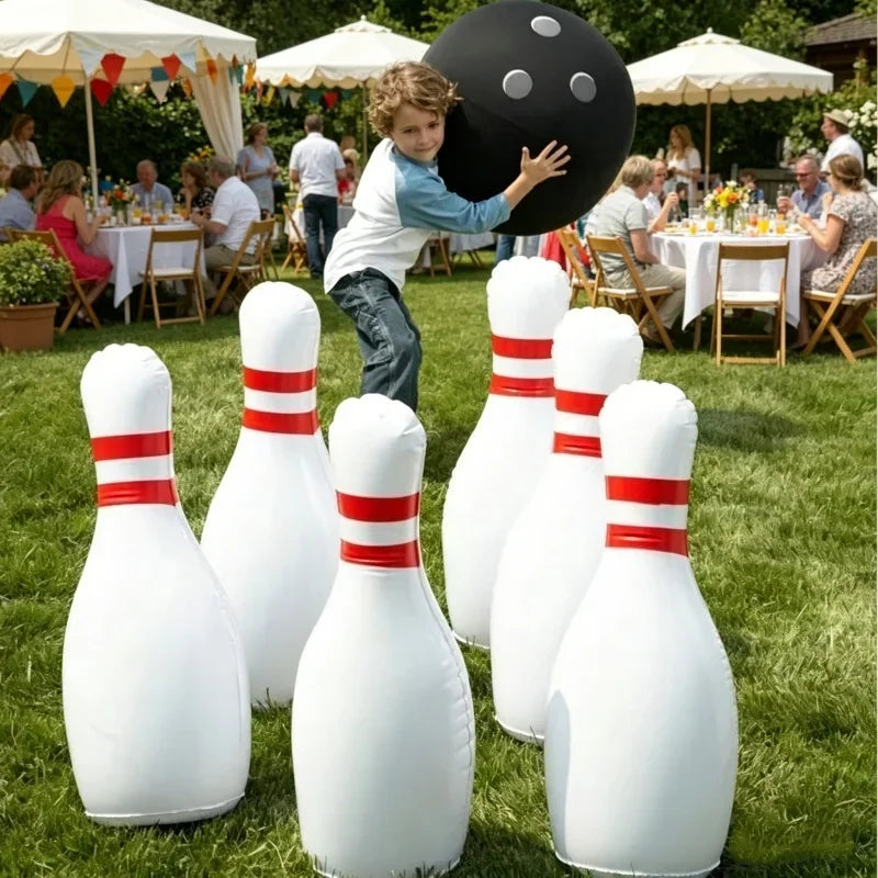 Giant Inflatable Bowling Game Set for Kids Adults Family Lawn Yard Outdoor Sports Toys Parent-child Interactive Exercise Toy