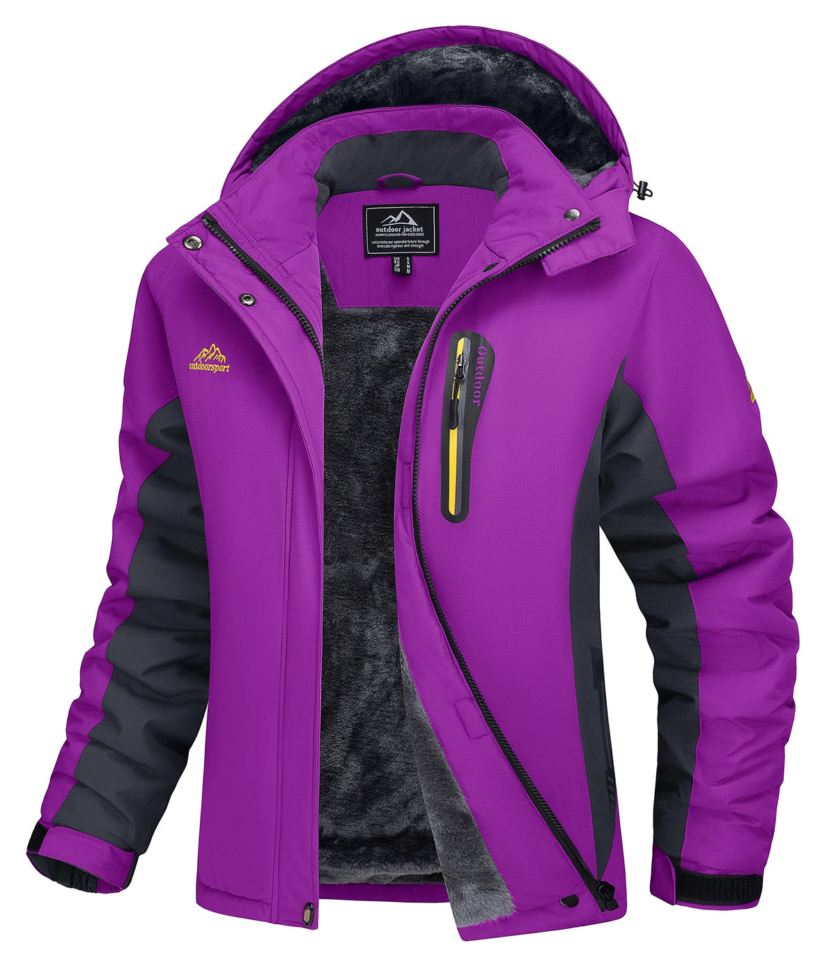 TACVASEN Winter Fleece Lined Ski Snowboard Jacket Womens Waterproof Themal Hiking Jacket Work Coat Windbreaker Parka Raincoat