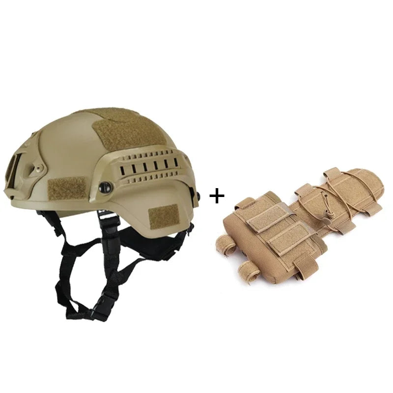 Helmet MICH2000 Airsoft MH Tactical Military Helmet Battery Bag Outdoor Tactical Painball Riding Protect Sports Safety Hunting