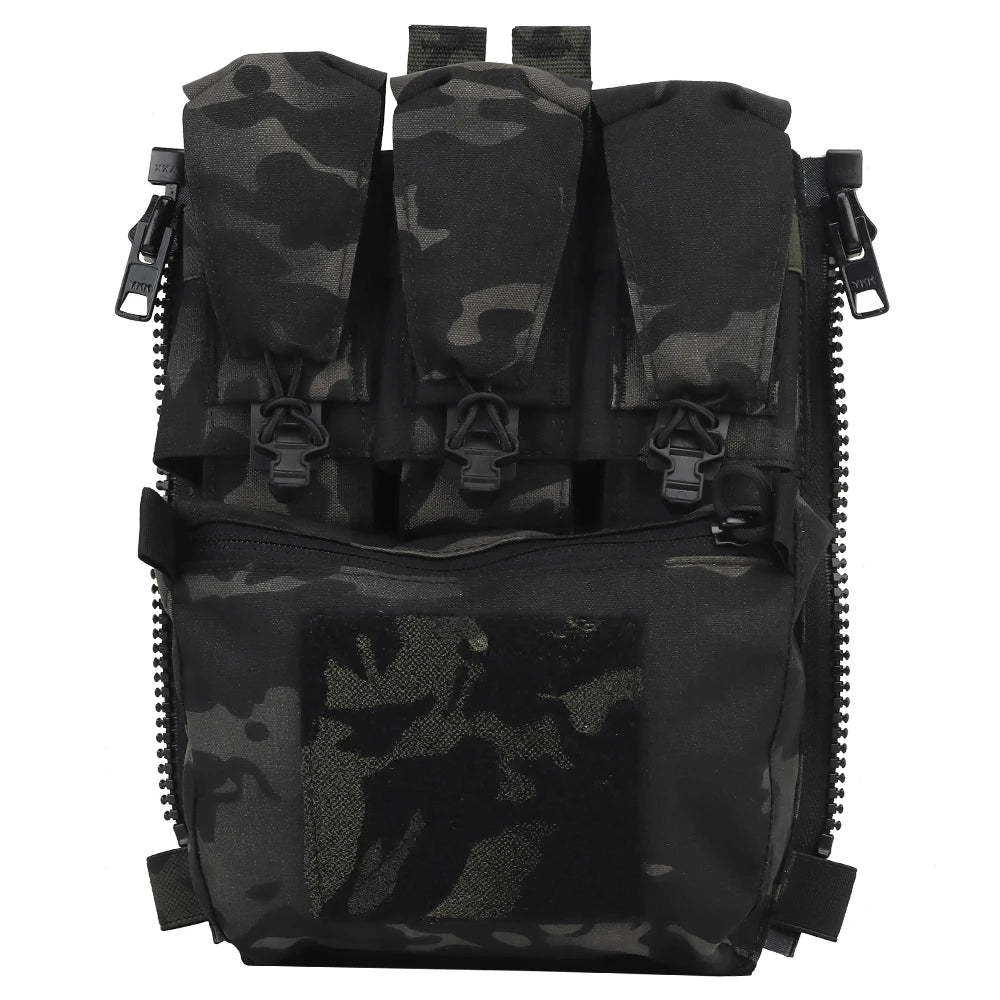 V5 FCPC Back Panel Zipper on Backplate Airsoft Vest Expansion Bag Triple Pouch Plate Carrier Tactical Supplement Accessories