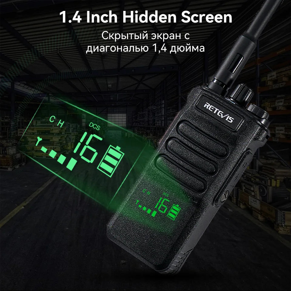Retevis RT86 Walkie Talkie Professional Two Way Radio Long Range Type-C Communication Radio for Outdoor Business Farm