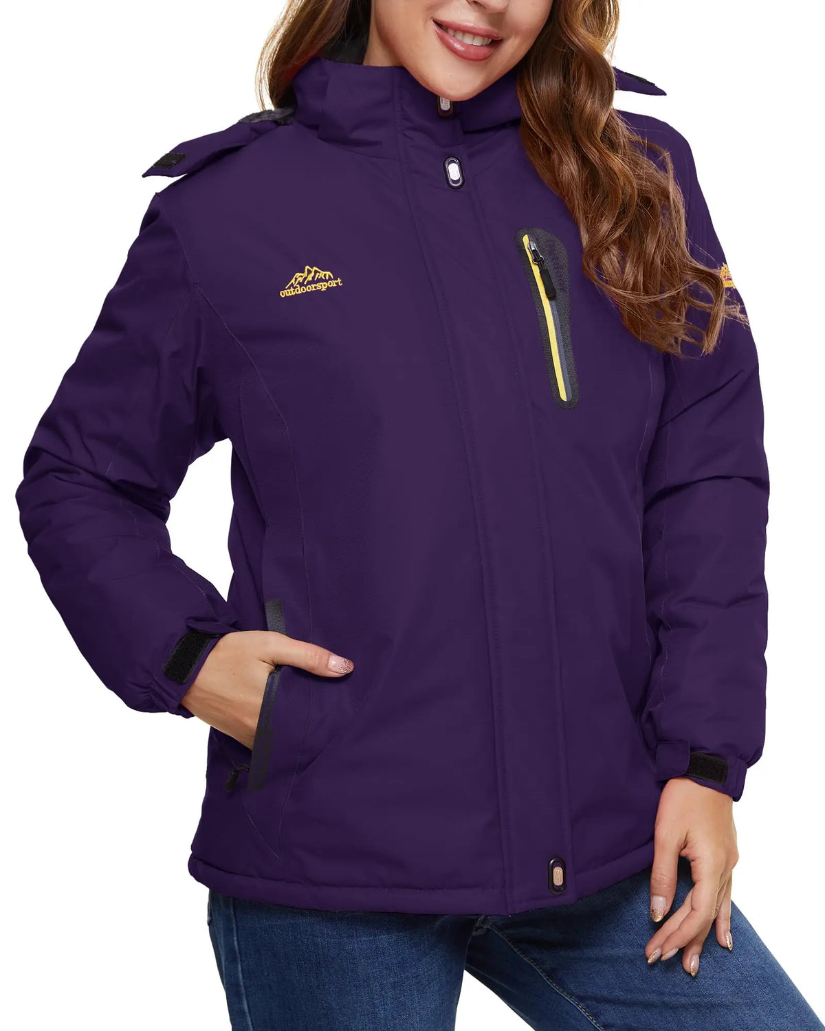 TACVASEN Winter Fleece Lined Ski Snowboard Jacket Womens Waterproof Themal Hiking Jacket Work Coat Windbreaker Parka Raincoat